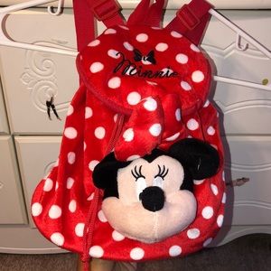 Minnie Mouse Plush Drawstring Backpack